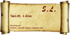 Smidt Léna névjegykártya